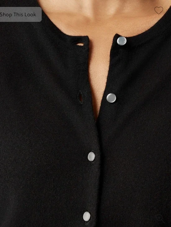 NWT! J. CREW Women’s Featherweight Cashmere Cardigan Jet Black Size XS - Picture 12 of 13